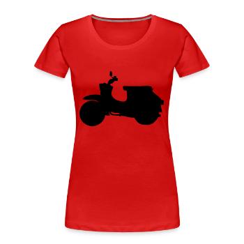 avaler profil - T-shirt bio Premium Femme - rouge - Devant - Mia (176cm)