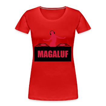 DJ Girl Sexy Magaluf Mallorca 2014 - Frauen Premium Bio T-Shirt - Rot - Vorne - Mia (176cm)