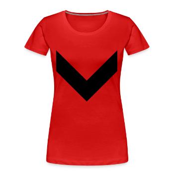 rank military army - Frauen Premium Bio T-Shirt - Rot - Vorne - Mia (176cm)