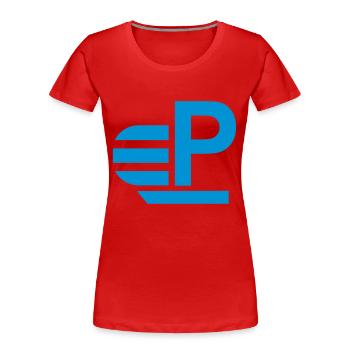 15_qm_Jollenkreuzer_Segelzeichen - Frauen Premium Bio T-Shirt - Rot - Vorne - Mia (176cm)