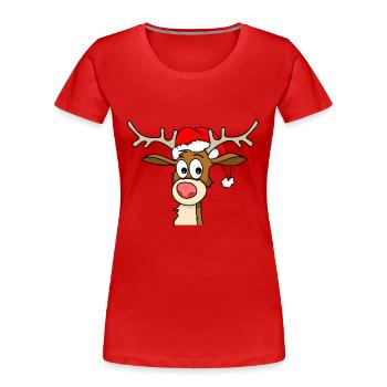 rentier - Women's Premium Organic T-Shirt - red - Front - Mia (176cm)