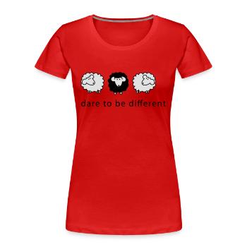 black sheep - Women's Premium Organic T-Shirt - red - Front - Mia (176cm)