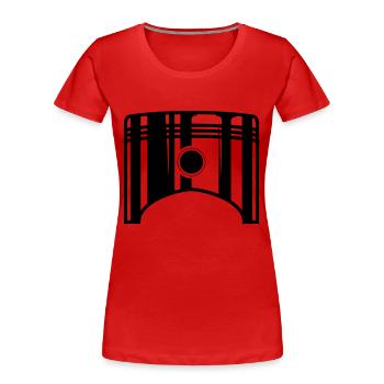 Kolben alleine 1 - Frauen Premium Bio T-Shirt - Rot - Vorne - Mia (176cm)
