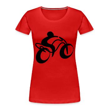 motorbike - Frauen Premium Bio T-Shirt - Rot - Vorne - Mia (176cm)