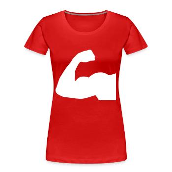 Arm 3 - Frauen Premium Bio T-Shirt - Rot - Vorne - Mia (176cm)