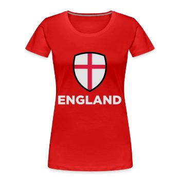 Drapeau national d'Angleterre - T-shirt bio Premium Femme - rouge - Devant - Mia (176cm)