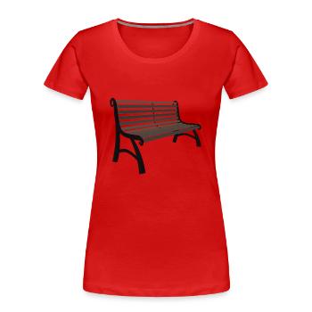 Bank - Frauen Premium Bio T-Shirt - Rot - Vorne - Mia (176cm)