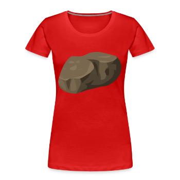 Stein - Frauen Premium Bio T-Shirt - Rot - Vorne - Mia (176cm)