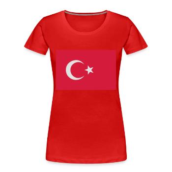 turkey - T-shirt bio Premium Femme - rouge - Devant - Mia (176cm)