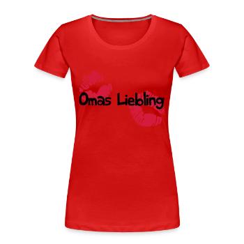 Omas Liebling - Frauen Premium Bio T-Shirt - Rot - Vorne - Mia (176cm)