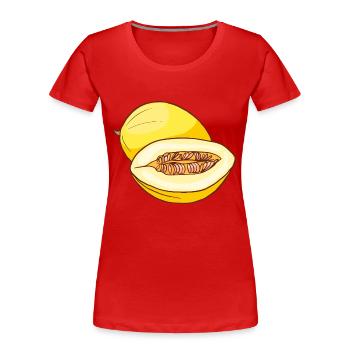 Honeymelon Sugar Melon - Women's Premium Organic T-Shirt - red - Front - Mia (176cm)