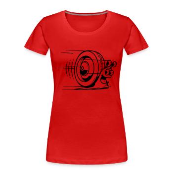 snail speed - Women's Premium Organic T-Shirt - red - Front - Mia (176cm)