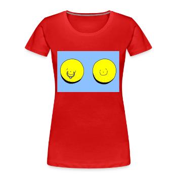 citron bleu clair - T-shirt bio Premium Femme - rouge - Devant - Mia (176cm)