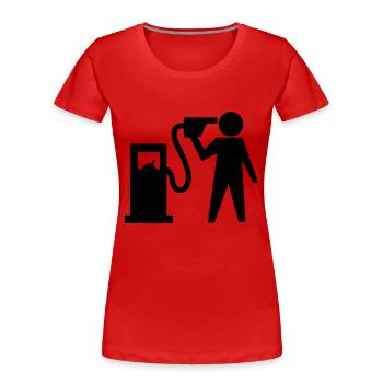 Suicide (essence) - T-shirt bio Premium Femme - rouge - Devant - Mia (176cm)
