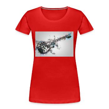 Electro Guitar - Frauen Premium Bio T-Shirt - Rot - Vorne - Mia (176cm)