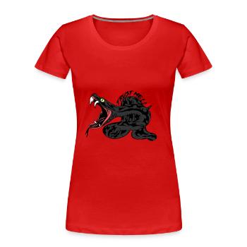 Battre le poison - T-shirt bio Premium Femme - rouge - Devant - Mia (176cm)