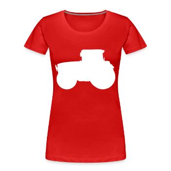 Tractor tractor tractor tractors - Women's Premium Organic T-Shirt - red - Front - Mia (176cm)