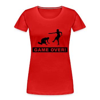 stag night - Women's Premium Organic T-Shirt - red - Front - Mia (176cm)