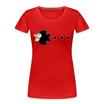 crow - T-shirt bio Premium Femme - rouge - Devant - Mia (176cm)