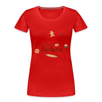 Christmas bakery - Women's Premium Organic T-Shirt - red - Front - Mia (176cm)