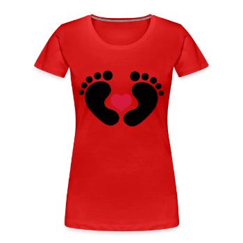baby - Frauen Premium Bio T-Shirt - Rot - Vorne - Mia (176cm)