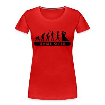 Game over - Women's Premium Organic T-Shirt - red - Front - Mia (176cm)