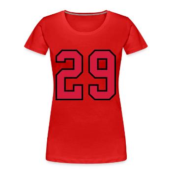 29 sports jersey football number new - T-shirt bio Premium Femme - rouge - Devant - Mia (176cm)