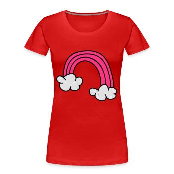 Kinderzeichnungen: Regenbogen - T-shirt bio Premium Femme - rouge - Devant - Mia (176cm)