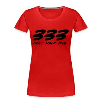 Half evil - Frauen Premium Bio T-Shirt - Rot - Vorne - Mia (176cm)