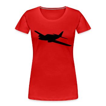 Light aircraft - Women's Premium Organic T-Shirt - red - Front - Mia (176cm)