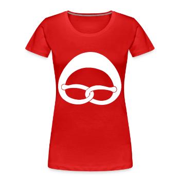 Brezel - Frauen Premium Bio T-Shirt - Rot - Vorne - Mia (176cm)