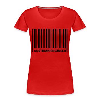 austrian engineer - T-shirt bio Premium Femme - rouge - Devant - Mia (176cm)