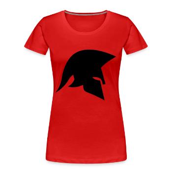 sparta - Frauen Premium Bio T-Shirt - Rot - Vorne - Mia (176cm)