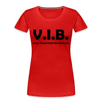 barkeeper - Frauen Premium Bio T-Shirt - Rot - Vorne - Mia (176cm)