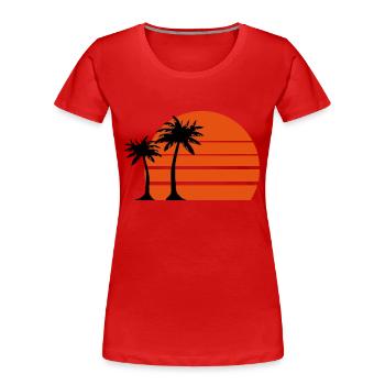 insel - Frauen Premium Bio T-Shirt - Rot - Vorne - Mia (176cm)