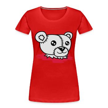 sang polaire horreur sans tête décapité séparé de - T-shirt bio Premium Femme - rouge - Devant - Mia (176cm)