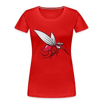Mücke witzig stechen comic sonnenbrille - Frauen Premium Bio T-Shirt - Rot - Vorne - Mia (176cm)