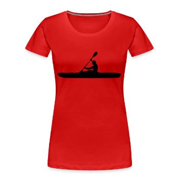 Sport - Paddeln 1er - Frauen Premium Bio T-Shirt - Rot - Vorne - Mia (176cm)