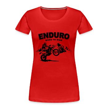 Enduro - Frauen Premium Bio T-Shirt - Rot - Vorne - Mia (176cm)