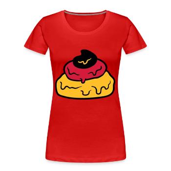 shit shit pile heap disgusting 3 colors germany na - Women's Premium Organic T-Shirt - red - Front - Mia (176cm)