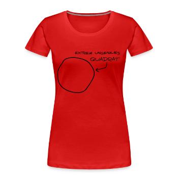 Extrem ungenaues Quadrat - Frauen Premium Bio T-Shirt - Rot - Vorne - Mia (176cm)