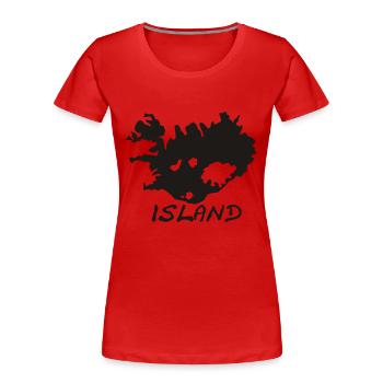 Island - Frauen Premium Bio T-Shirt - Rot - Vorne - Mia (176cm)