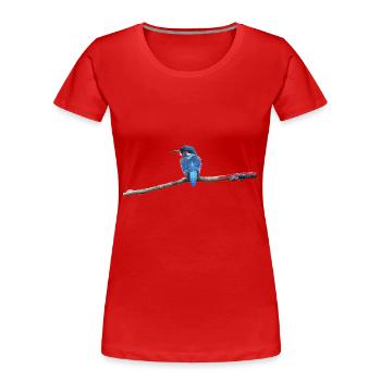 EISVOGELVOGEL - Frauen Premium Bio T-Shirt - Rot - Vorne - Mia (176cm)