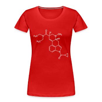 LSD Chemische Struktur | Chemie Studium Lehre - Frauen Premium Bio T-Shirt - Rot - Vorne - Mia (176cm)