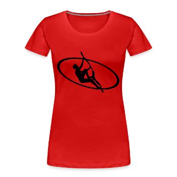 Bouldering Climbing Climbing - Women's Premium Organic T-Shirt - red - Front - Mia (176cm)