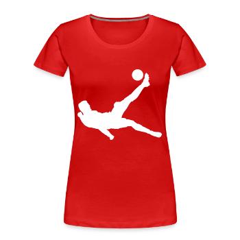 Bicyclette - T-shirt bio Premium Femme - rouge - Devant - Mia (176cm)