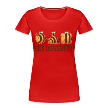 Bee Different Beekeeper Hive Beekeeping Honey Bee - Frauen Premium Bio T-Shirt - Rot - Vorne - Mia (176cm)