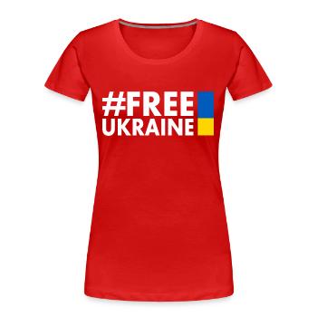 Free ukraine - Frauen Premium Bio T-Shirt - Rot - Vorne - Mia (176cm)