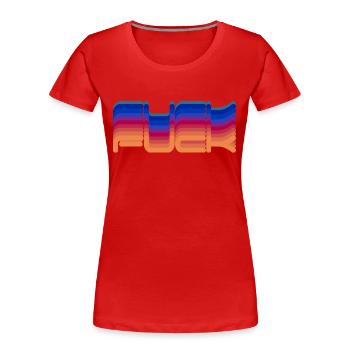FUCK - Frauen Premium Bio T-Shirt - Rot - Vorne - Mia (176cm)