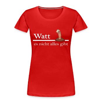 wattwandern wattwurm moin moin nordsee - Women's Premium Organic T-Shirt - red - Front - Mia (176cm)